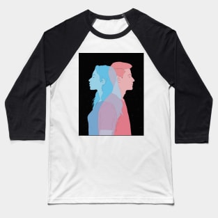 Pink and Cyan Baseball T-Shirt